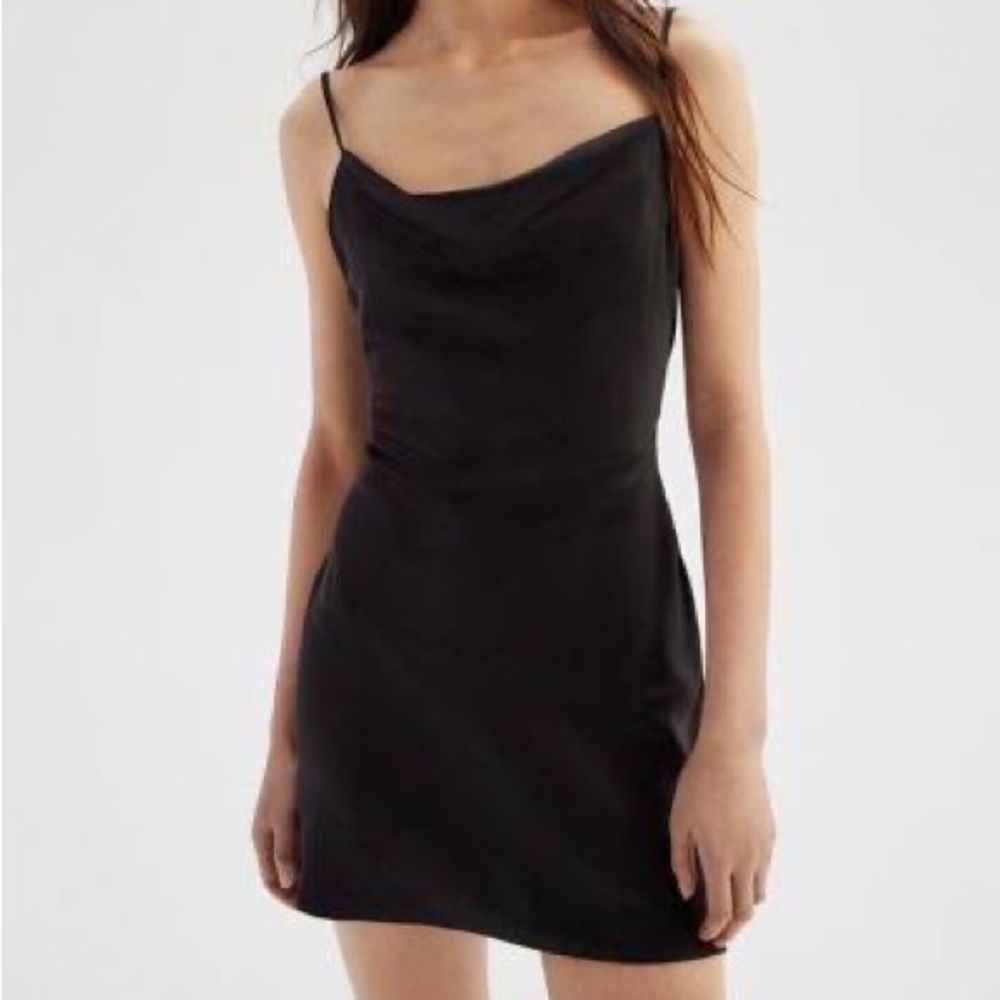 Blue life bllack slip mini dress